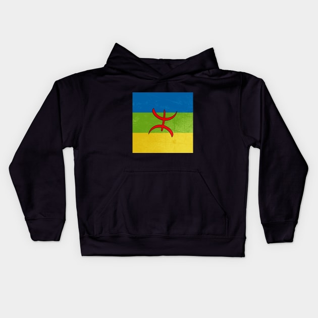 Amazigh Flag Kids Hoodie by Art Studio